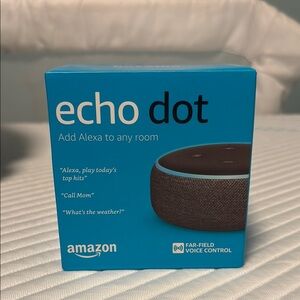 Amazon Echo Dot in Black and Blue